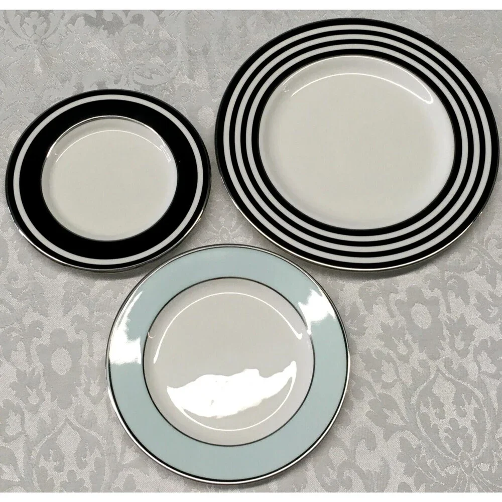 Kate Spade Lenox Plates lot Parker Place Salad, Butter, Saucer, 3 dishes